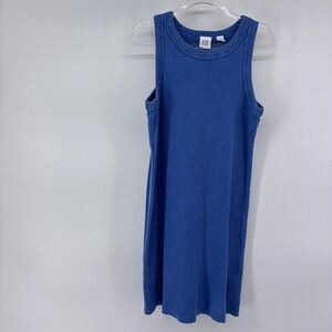 GAP Kids Dress Size‎ M (8) Blue Ribbed Sleeveless Casual Everyday